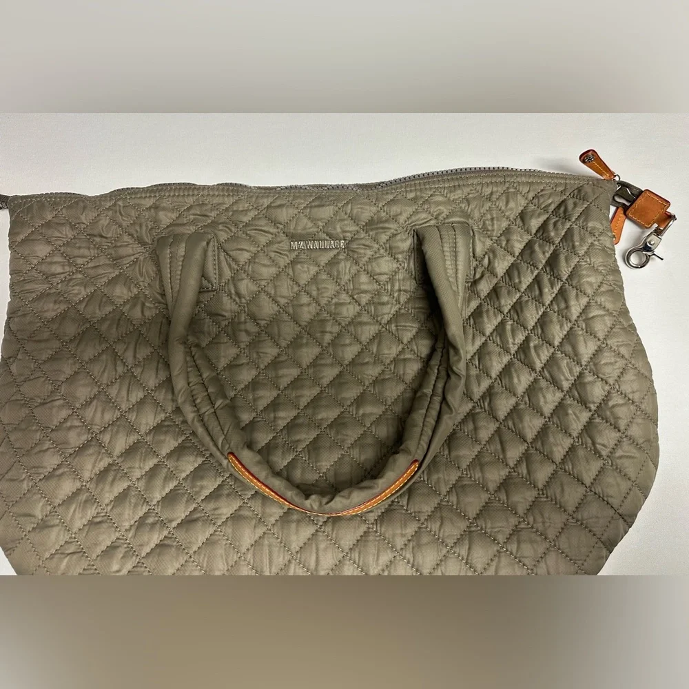 MZ Wallace Travel Quilted Tote in Olive - Picture 2 of 12